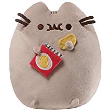 GUND Pusheen Snackables Potato Chip Cat Plush Stuffed Animal, Gray, 9.5
