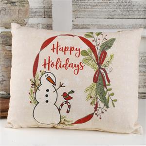 Happy Holidays' Snowman Pillow Home Decor