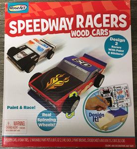 RoseArt RoseArt Wooden Speedway Racers Craft Kit Toy