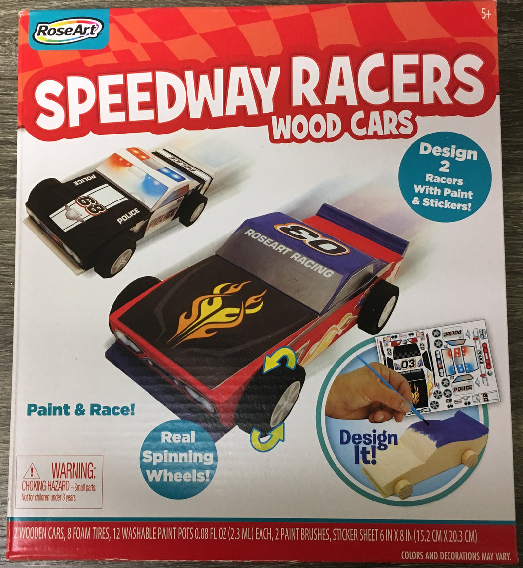 RoseArt RoseArt Wooden Speedway Racers Craft Kit Toy