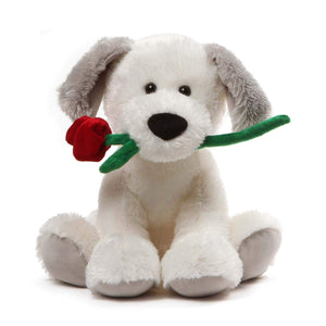 GUND Demarco Valentines Day Stuffed Animal Puppy Dog Plush, White, 10"