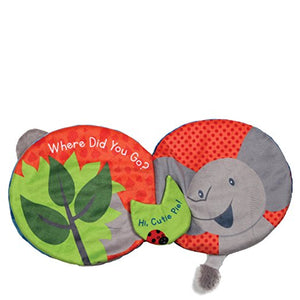 Gund Baby Flappy the Elephant Soft Activity Sensory Stimulating Book, 8"