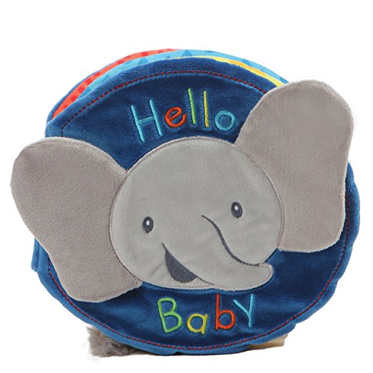 Gund Baby Flappy the Elephant Soft Activity Sensory Stimulating Book, 8