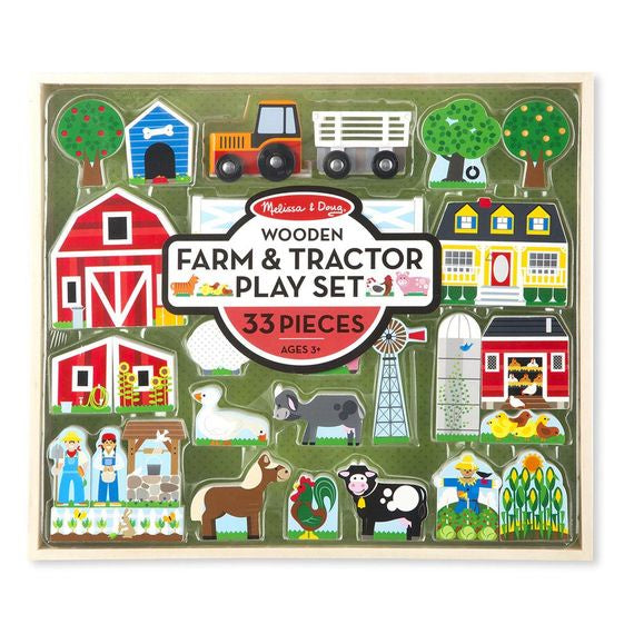 Wooden Farm & Tractor Play Set Melissa & Doug