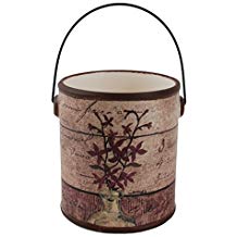Purple Flower Ceramic Crock W/Handle Home décor