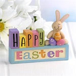 Happy Easter Block w/bunny/eggs