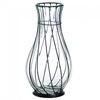 Glass Vase w/ Swirled Metal Framework